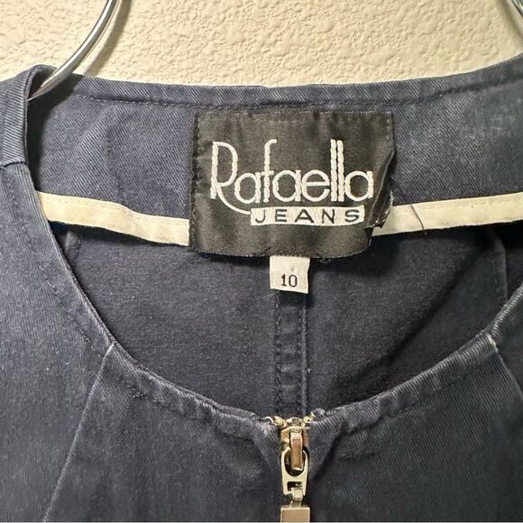 Rafaella Jeans Vintage Navy Denim Zippered Dress 10 - Picture 2 of 7